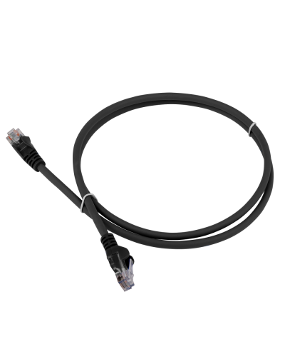 Патч-корд LANMASTER LSZH UTP кат.5e, 0.3 м, черный LANMASTER LAN-PC45/U5E-0.3-BK в Казани Патчкорды (медные) Pintop.ru