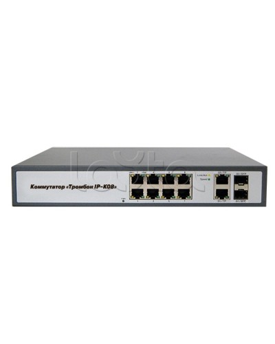 Коммутатор Тромбон IP-К08 в Казани Система оповещения и трансляции Pintop.ru